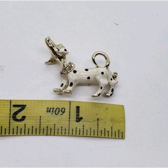 Vintage Brooch Dalmation Spotted Dog Trembler Articulated Moving Head Brooch - Picture 5 of 6